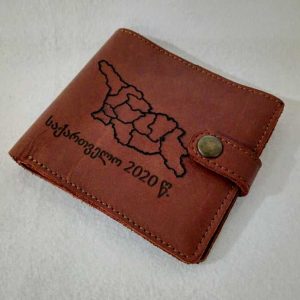 ტყავის საფულე საქართველოს რუკის გამოსახულებით