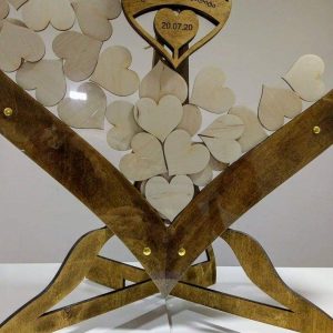 გულის ფორმის მილოცვების წიგნაკი ქორწილისთვის