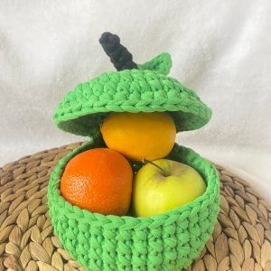 ხელნაკეთი კალათი (ვაშლი)