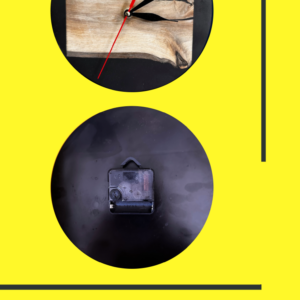 კედლის საათი ეპოქსიდისაგან და ხისგან