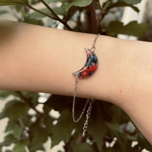 მთვარეს ფორმის სამაჯური Silver