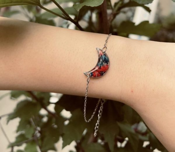 მთვარეს ფორმის სამაჯური Silver