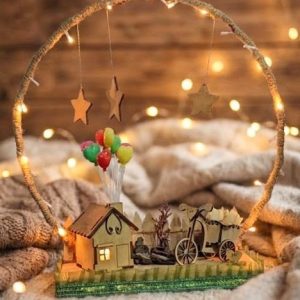 მფრინავი სახლი სოფლის თემატიკით