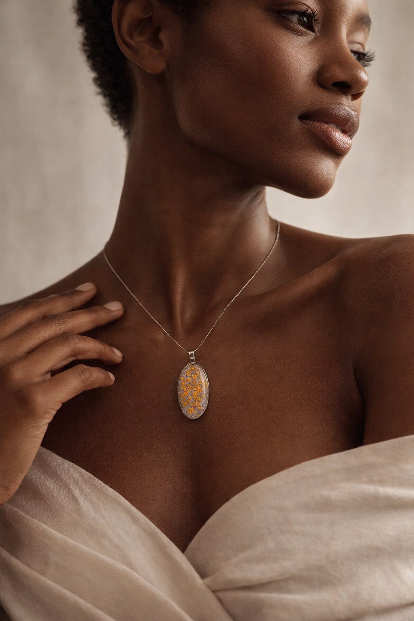 ყელსაბამი ნამდვილი ყვავილებისგან. - Image 8