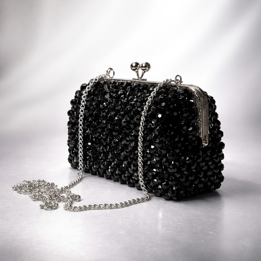"Black Eye" შავი კრისტალი ჩანთა-Black Crystal Bag 3 "Black Eye" შავი კრისტალი ჩანთა-Black Crystal Bag - Image 2