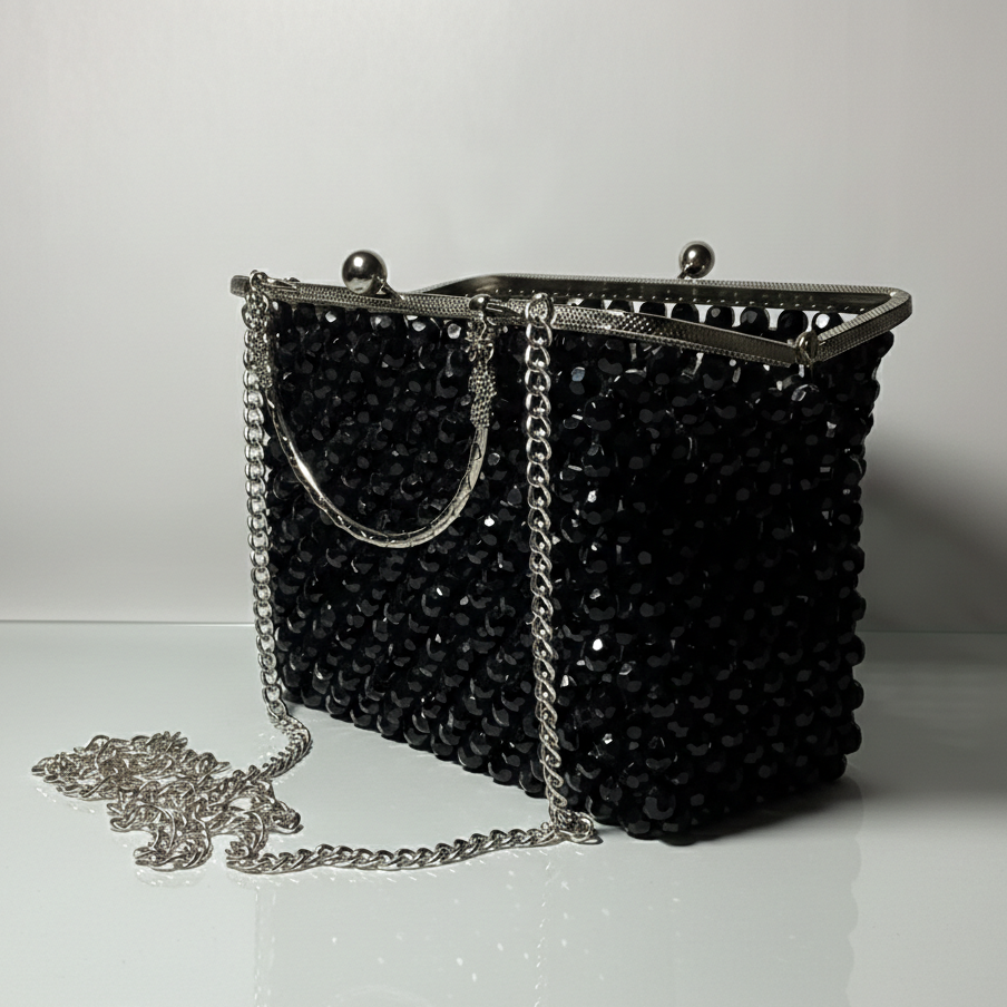 "Black Eye" შავი კრისტალი ჩანთა-Black Crystal Bag 5 "Black Eye" შავი კრისტალი ჩანთა-Black Crystal Bag - Image 3
