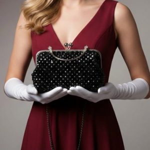 “Black Eye” შავი კრისტალი ჩანთა-Black Crystal Bag