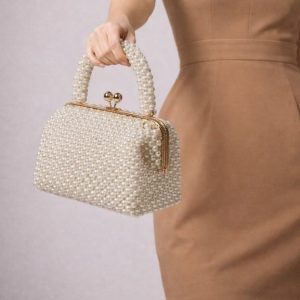 “PEARL” მარგალიტის თეთრი ჩანთა Pearl White Bag