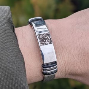 უჟანგავი მეტალის სამაჯური სასურველი ბრენდირებით