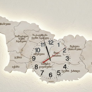 საქართველოს რუკის საათი განათებით