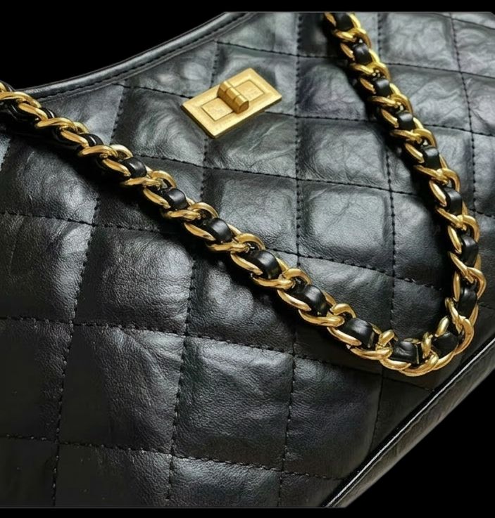 შავი ნაქსოვი ჩანთა​ - Image 2