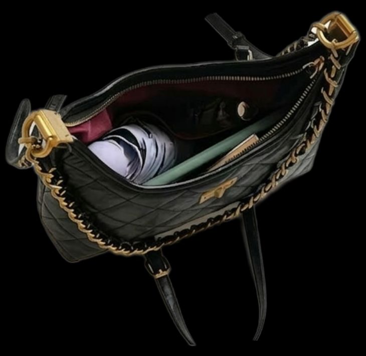 შავი ნაქსოვი ჩანთა​ - Image 5