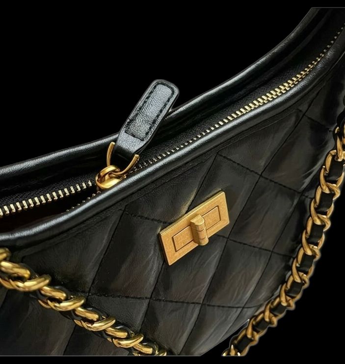 შავი ნაქსოვი ჩანთა​ - Image 7