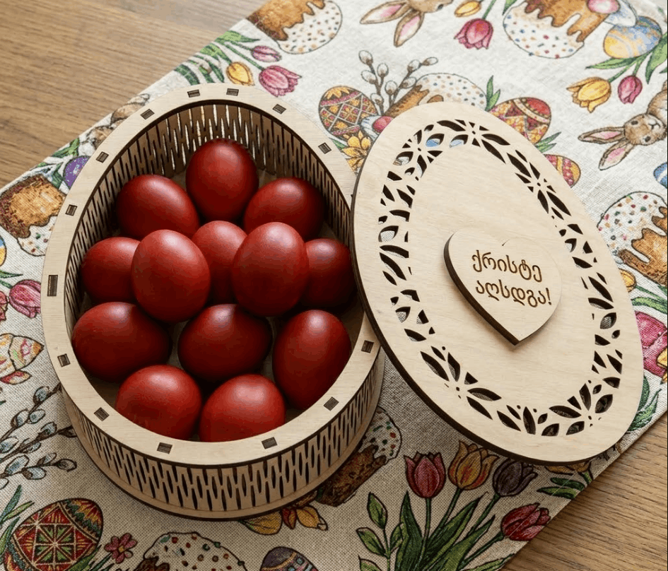 კვერცხის ფორმის სააღდგომო ყუთი 1 კვერცხის ფორმის სააღდგომო ყუთი