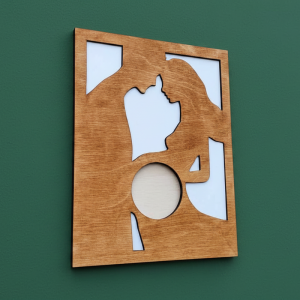 კედლის ჩარჩო – ახალი სიცოცხლე ხის დეკორაცია ბავშვის ეხოს სურათისთვის